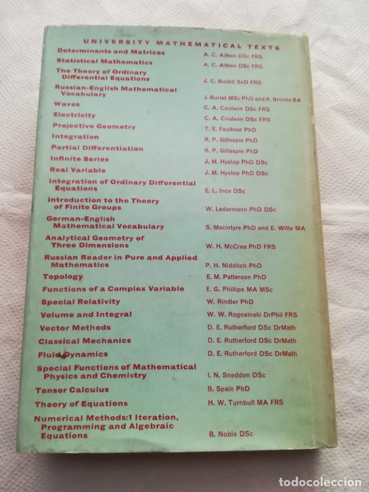 Libros de segunda mano de ciencias: Determinants and Matrices, en ingl&eacute;s, por A. Aitken. 1964 - Foto 5