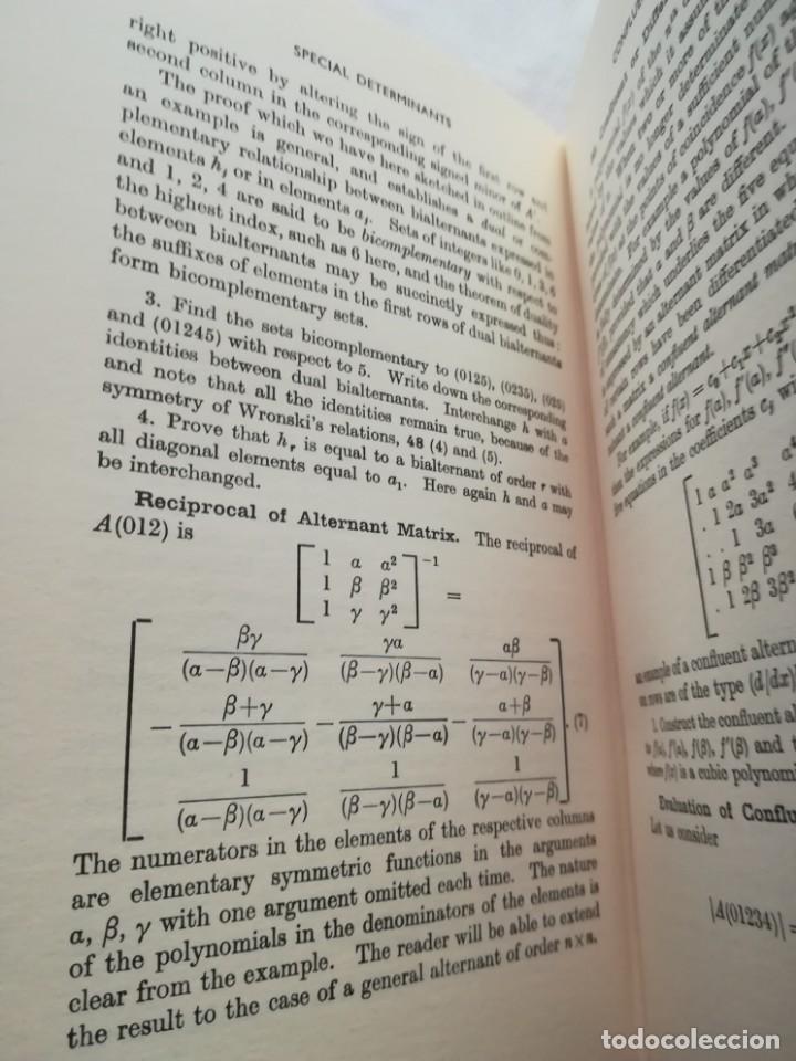 Libros de segunda mano de ciencias: Determinants and Matrices, en ingl&eacute;s, por A. Aitken. 1964 - Foto 10