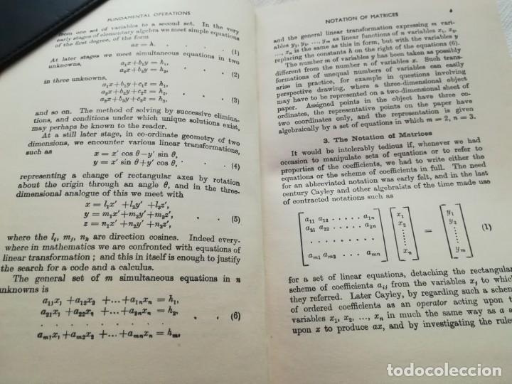 Libros de segunda mano de ciencias: Determinants and Matrices, en ingl&eacute;s, por A. Aitken. 1964 - Foto 12