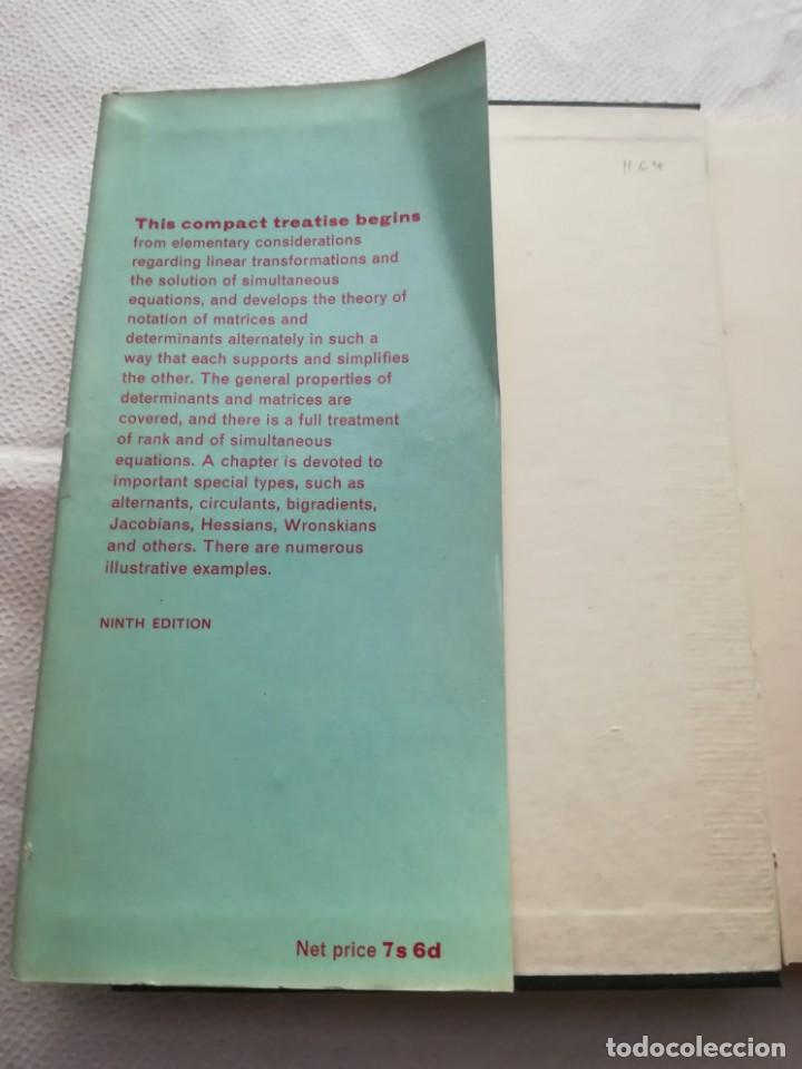 Libros de segunda mano de ciencias: Determinants and Matrices, en ingl&eacute;s, por A. Aitken. 1964 - Foto 14