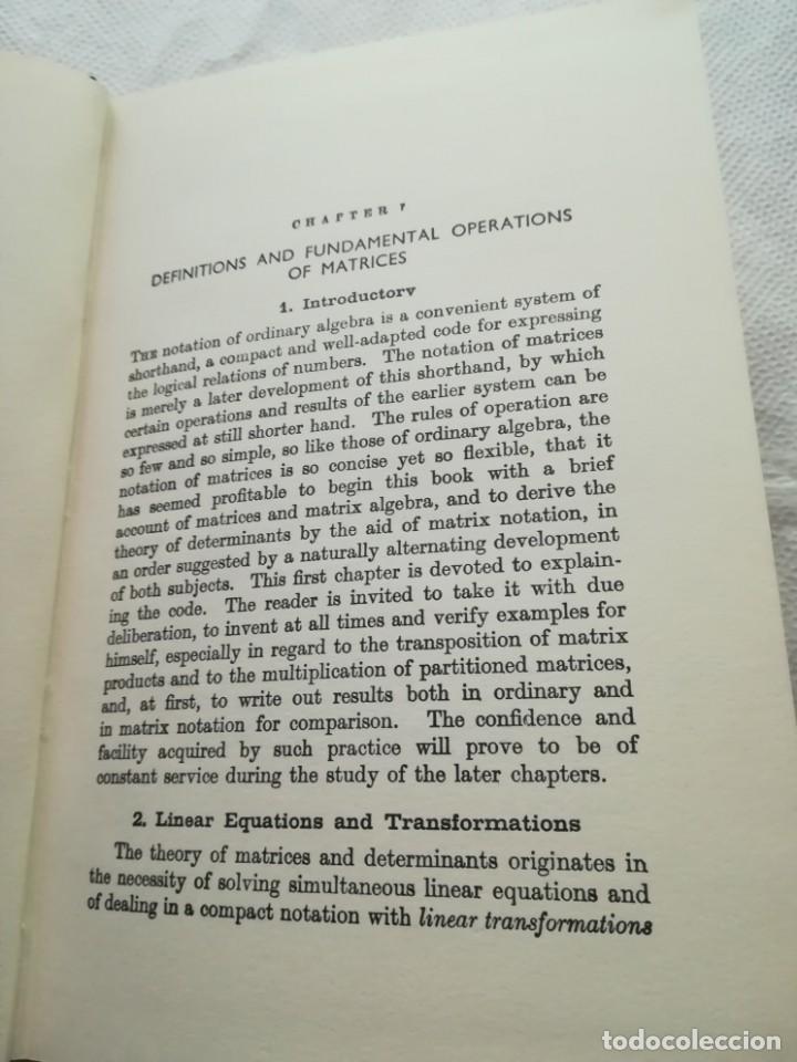 Libros de segunda mano de ciencias: Determinants and Matrices, en ingl&eacute;s, por A. Aitken. 1964 - Foto 16