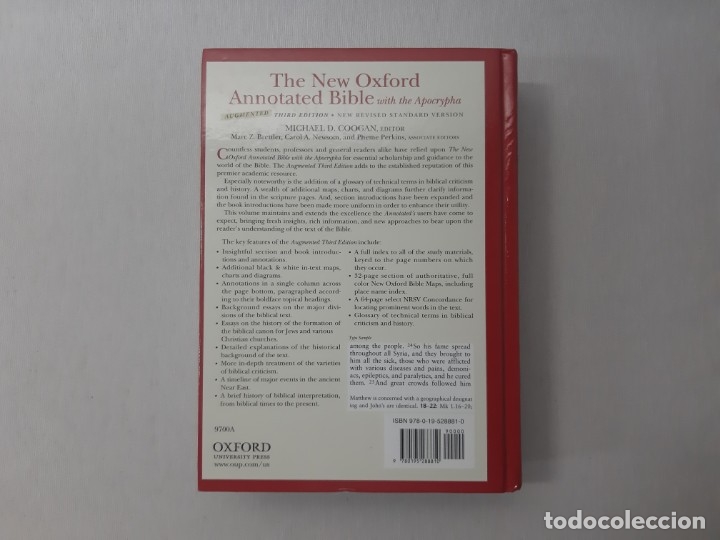 Libros de segunda mano de ciencias: The New Oxford Annotated Bible with the Apocrypha, Augmented Third Edition, New Revised Standard Ver - Foto 4
