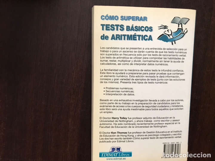 Libros de segunda mano de ciencias: C&oacute;mo superar tests b&aacute;sicos de aritm&eacute;tica. Harry Tolley - Foto 2