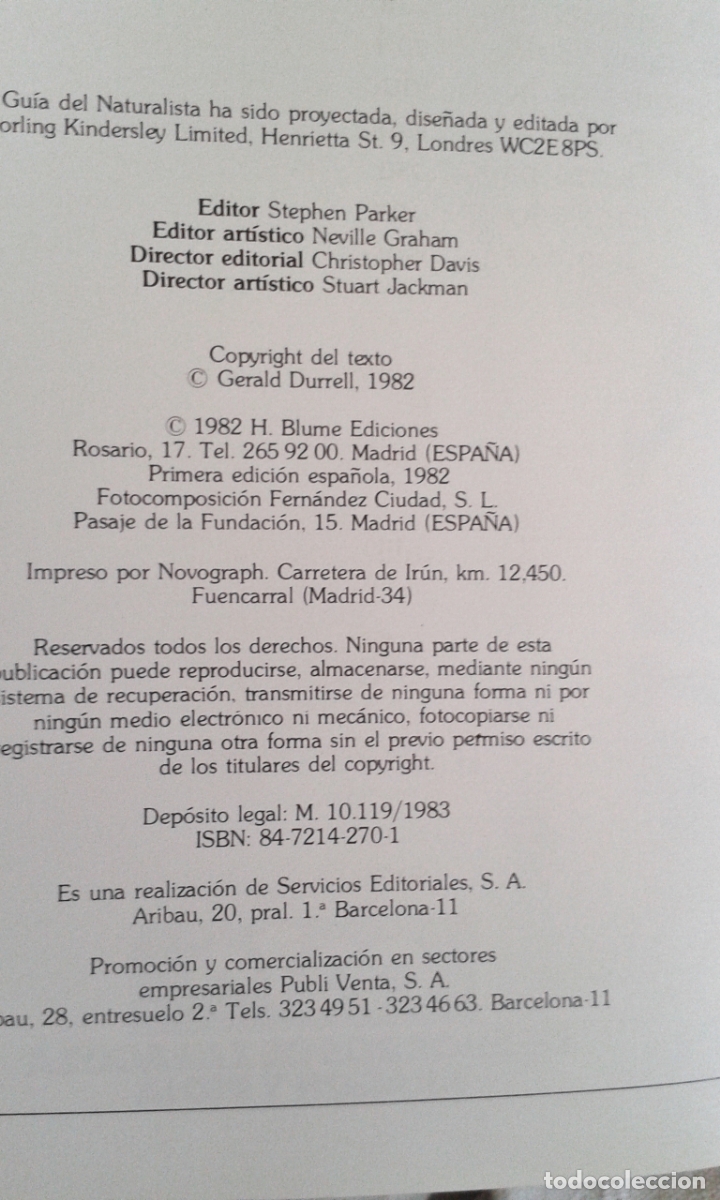 Libros de segunda mano: GUIA DEL NATURALISTA. GERALD DURRELL. - Foto 3