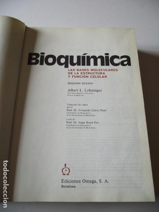 Libros de segunda mano de ciencias: Bioquimica - Lehninger - Foto 2