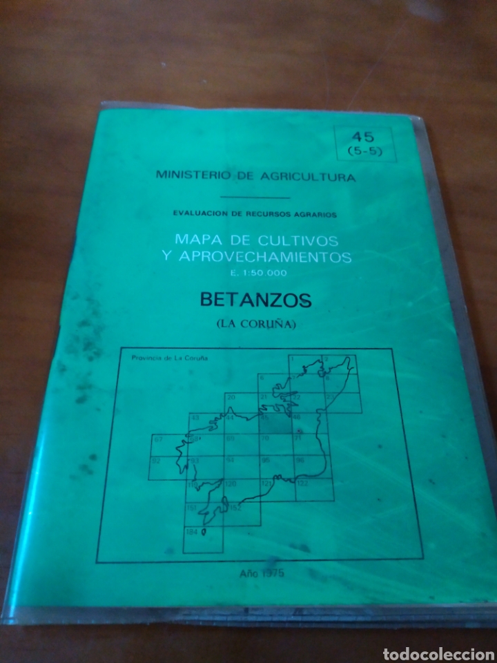 Libros de segunda mano: MAPA DE CULTIVOS Y APROVECHAMIENTOS. BETANZOS - Foto 1