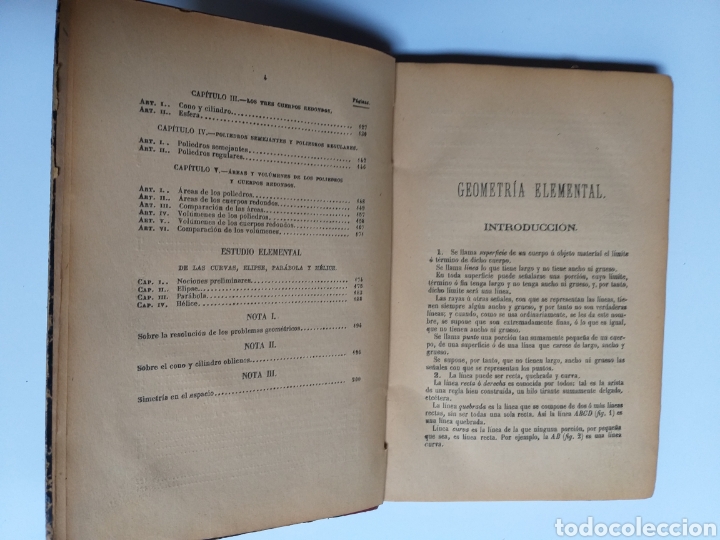 Libros de segunda mano de ciencias: Matematicas . Tratado de geometr&iacute;a elemental Cort&aacute;zar Madrid 1908 - Foto 10