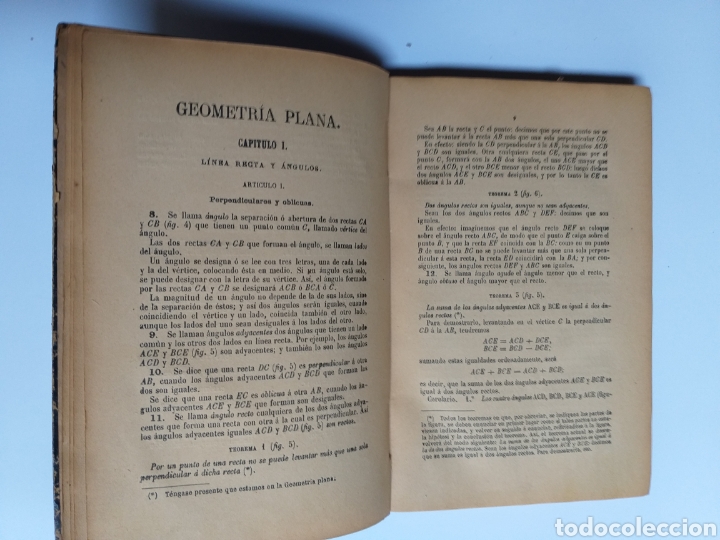 Libros de segunda mano de ciencias: Matematicas . Tratado de geometr&iacute;a elemental Cort&aacute;zar Madrid 1908 - Foto 12
