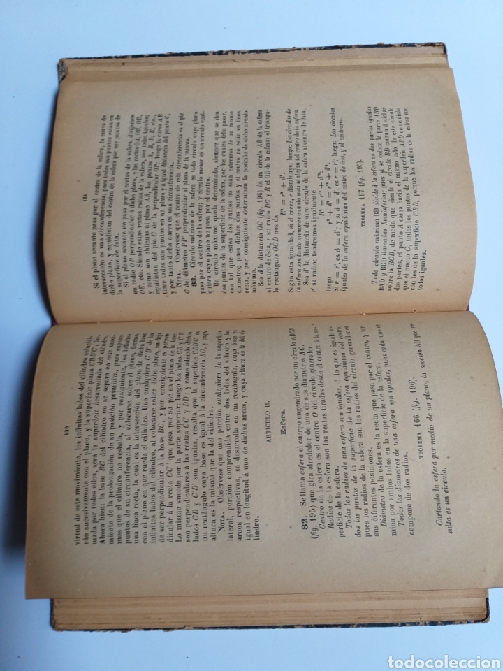 Libros de segunda mano de ciencias: Matematicas . Tratado de geometr&iacute;a elemental Cort&aacute;zar Madrid 1908 - Foto 15