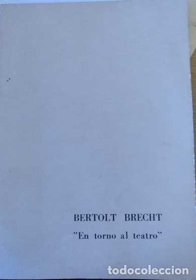 Libros de segunda mano de ciencias: BERTOLT BRECHT: EN TORNO AL TEATRO. - - Foto 1