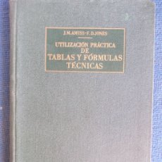 Libros de segunda mano de Ciencias: TABLAS Y FORMULAS TÉCNICAS. Lote 174367034