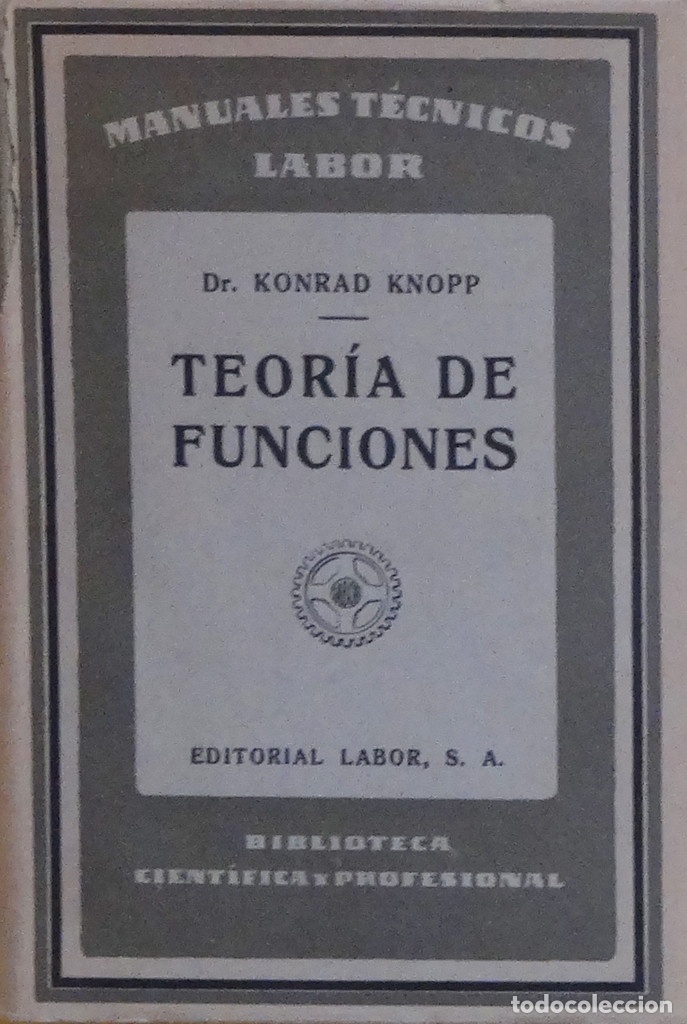 Libros de segunda mano de ciencias: TEOR&Iacute;A DE FUNCIONES - Konrad KNOPP - Foto 1