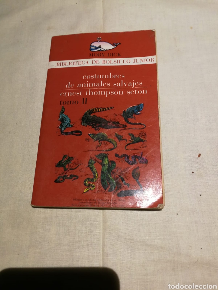 Libros de segunda mano: Libro costumbres de animales salvajes Thompson Seton Moby dick - Foto 1