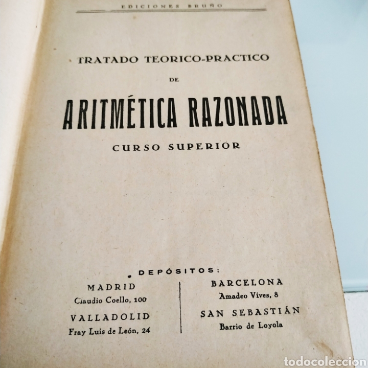 Libros de segunda mano de ciencias: Aritm&eacute;tica razonada curso superior ediciones bru&ntilde;o - Foto 2