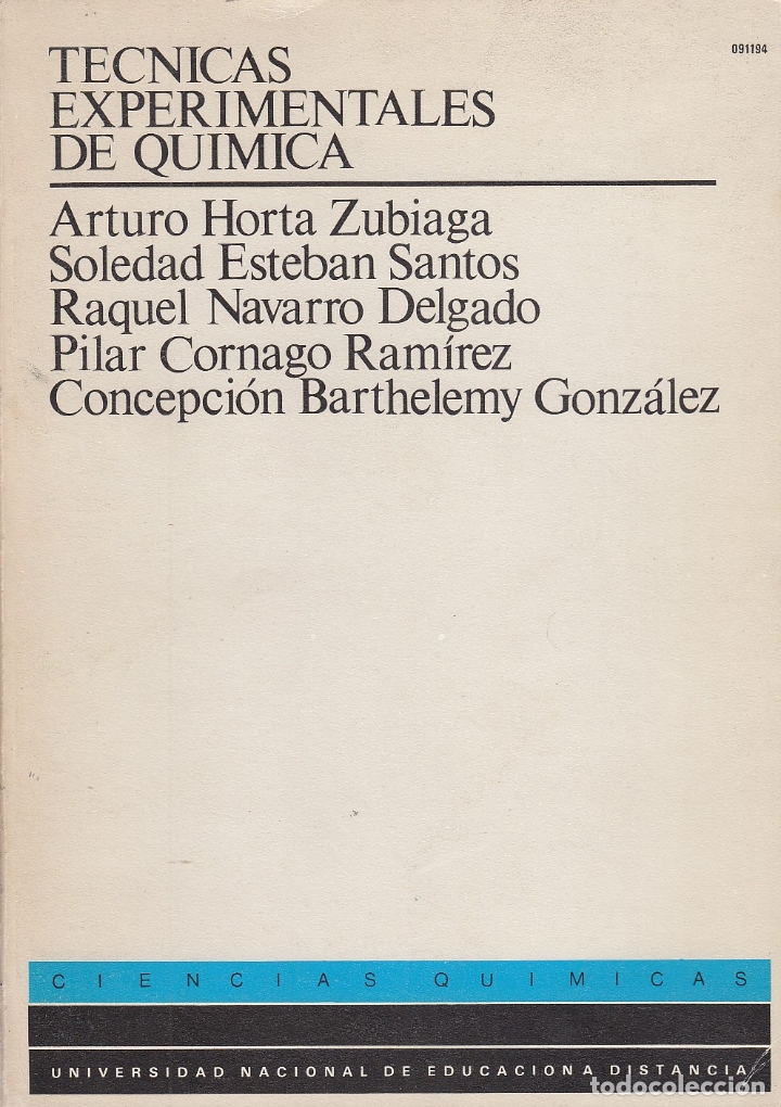 Libros de segunda mano de ciencias: 0031031 T&Eacute;CNICAS EXPERIMENTALES DE Q&Iacute;MICA - Foto 1