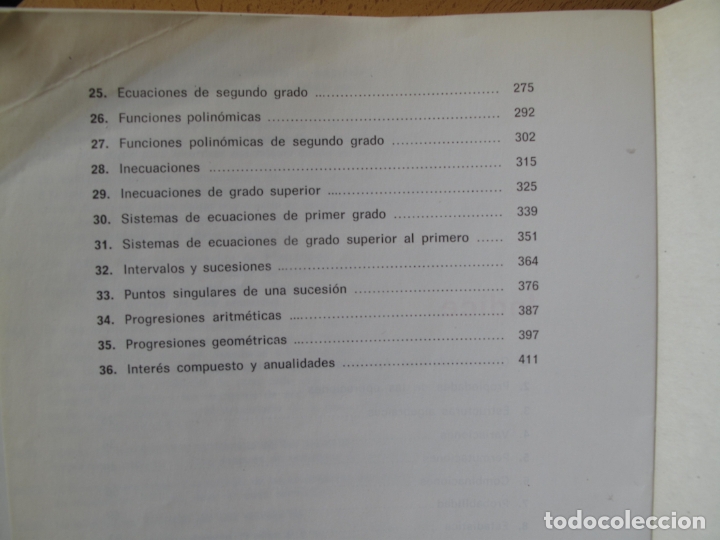 Libros de segunda mano de ciencias: MATEM&Aacute;TICAS.- 1&ordm; DE B.U.P.- IGNACIO LAZCANO. EDELVIVES. 1976 - Foto 3