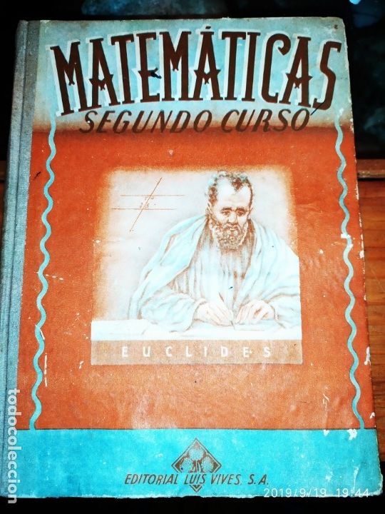 Libros de segunda mano de ciencias: MATEM&Aacute;TICAS SEGUNDO CURSO EDITORIAL LUIS VIVES EUCLIDES 1945 - Foto 1
