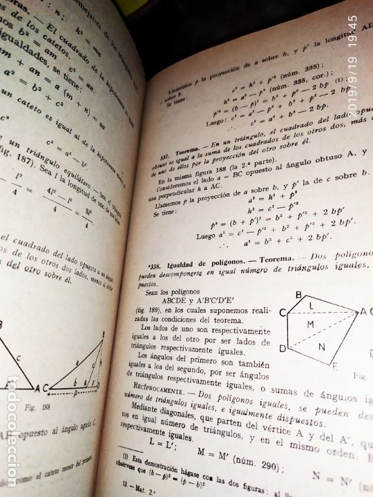 Libros de segunda mano de ciencias: MATEM&Aacute;TICAS SEGUNDO CURSO EDITORIAL LUIS VIVES EUCLIDES 1945 - Foto 6