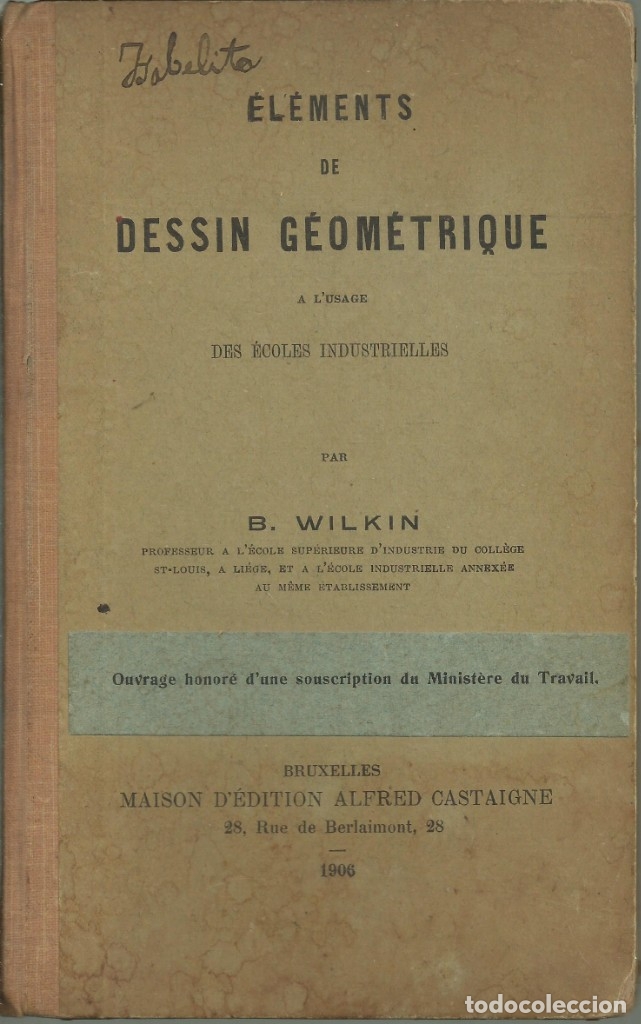 Libros de segunda mano de ciencias: Elements de dessin g&eacute;om&eacute;trique.Bruxelles 1906 - Foto 1