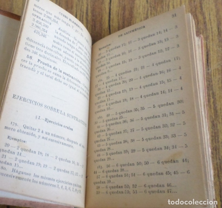 Libros de segunda mano de ciencias: Aritm&eacute;tica - Curso elemental - Por H. G. &ndash; M. B. - Foto 3