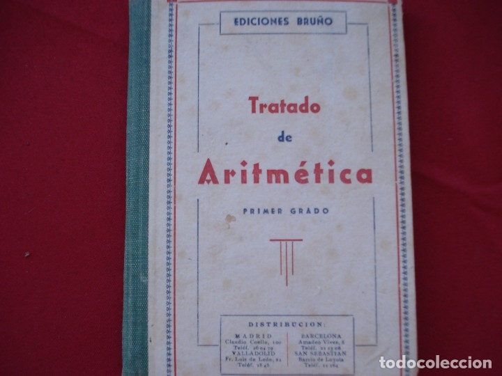 Libros de segunda mano de ciencias: TRATADO DE ARITMETICA DE BRU&Ntilde;O 1959 - Foto 1