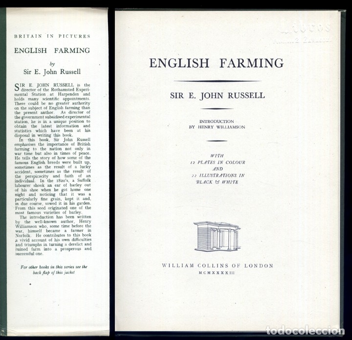 Libros de segunda mano: RUSSELL, E. John.  English Farming. 1943. - Foto 2