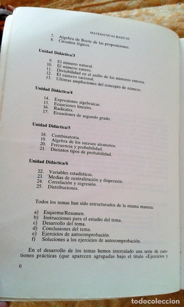 Libros de segunda mano de ciencias: MATEM&Aacute;TICAS B&Aacute;SICAS I II U.N.E.D. 1&ordf; EDICI&Oacute;N 1985 - Foto 5