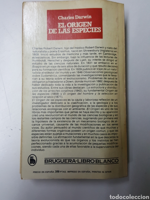 Libros de segunda mano: El origen de las especies - Charles Darwin - Foto 3