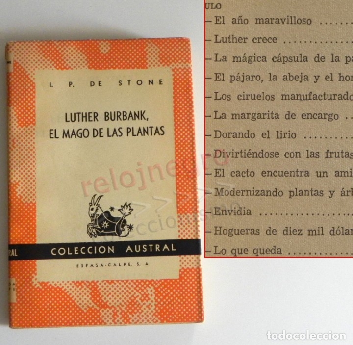 Libri di seconda mano: LUTHER BURBANK EL MAGO DE LAS PLANTAS LIBRO BIOGRAF&Iacute;A BOT&Aacute;NICO HORTICULTOR BIOLOG&Iacute;A CIENCIAS FLORES