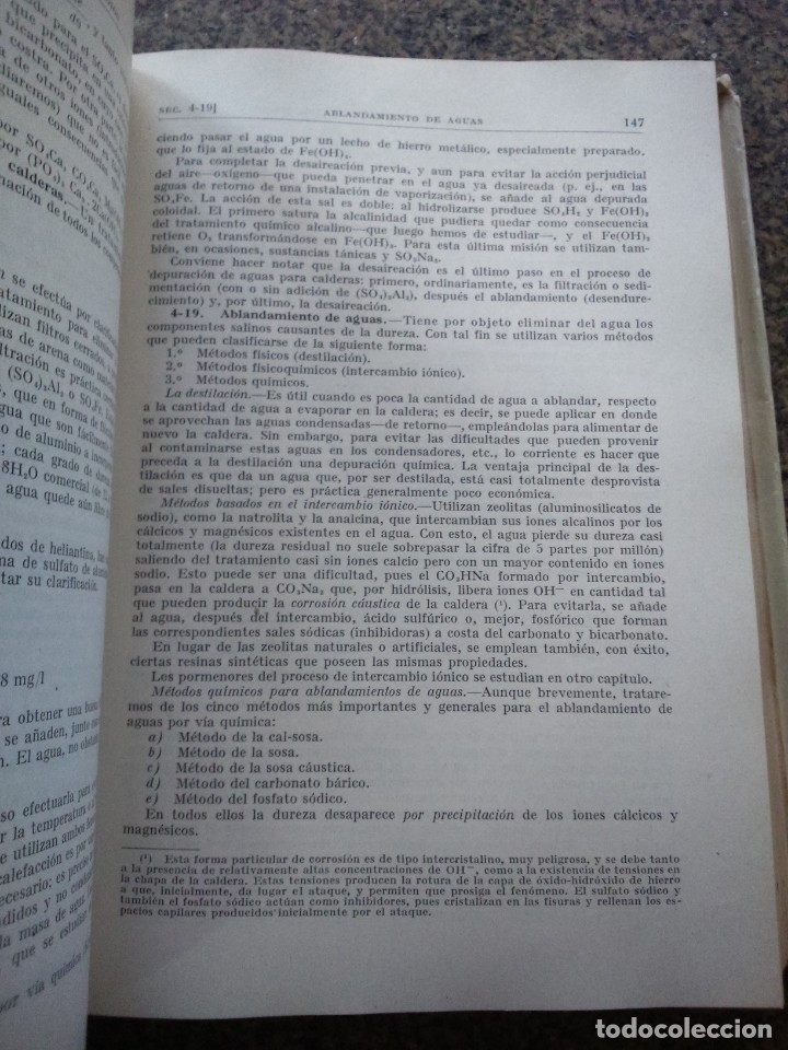 Libros de segunda mano de ciencias: ELEMENTOS DE INGENIERIA QUIMICA  ( OPERACIONES BASICAS ) -- EDICIONES AGUILAR - 1952 -- - Foto 3