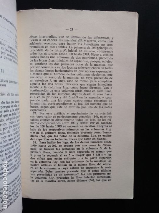 Libros de segunda mano de ciencias: TABLAS DE LOS LOGARITMOS VULGARES | VICENTE V&Aacute;ZQUEZ | HERNANDO 1974 - Foto 4