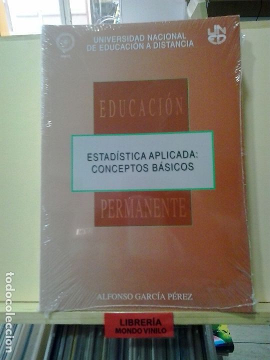 Libros de segunda mano de ciencias: LMV - Estadistica aplicada: conceptos b&aacute;sicos. Alfonso Garc&iacute;a P&eacute;rez - Foto 1