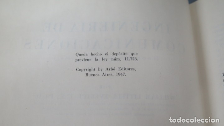 Libros de segunda mano de ciencias: 1947.- INGENIERIA DE COMUNICACIONES. WILLIAM LITTELL - Foto 4