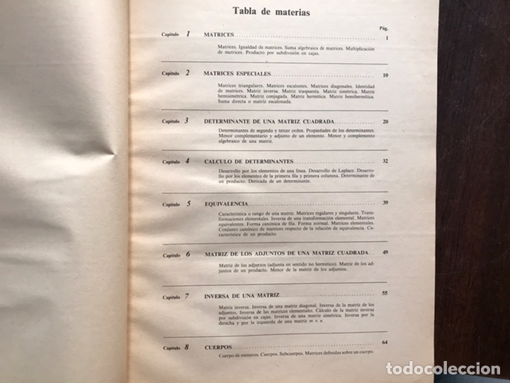 Libros de segunda mano de ciencias: Matrices. Teor&iacute;a y 340 problemas resueltos. Frank Ayers, jr. - Foto 3