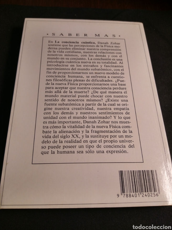 Libros de segunda mano de ciencias: La conciencia cu&aacute;ntica. Danah Zohar - Foto 3