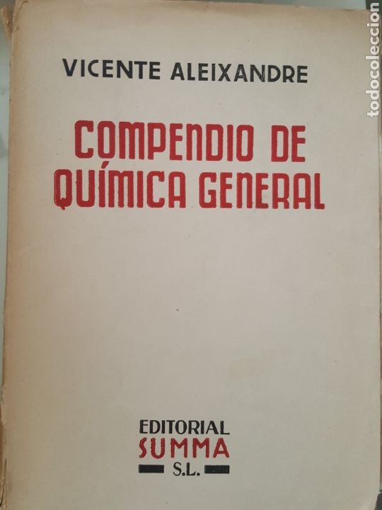 Libros de segunda mano de ciencias: COMPENDIO DE QUIMICA GENERAL. VICENTE ALEIXANDRE. ED SUMMA - Foto 1