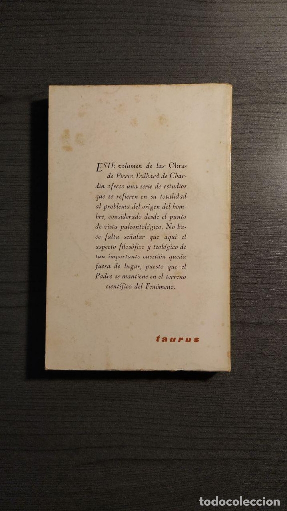 Libros de segunda mano: La Aparici&oacute;n Del Hombre;  Teilhard De Chardin -  Taurus - Foto 9