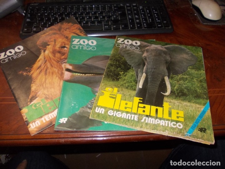 Libros de segunda mano: Zoo amigo. El elefante un gigante simp&aacute;tico. El delf&iacute;n un torpedo sonriente. El Le&oacute;n un temible rey