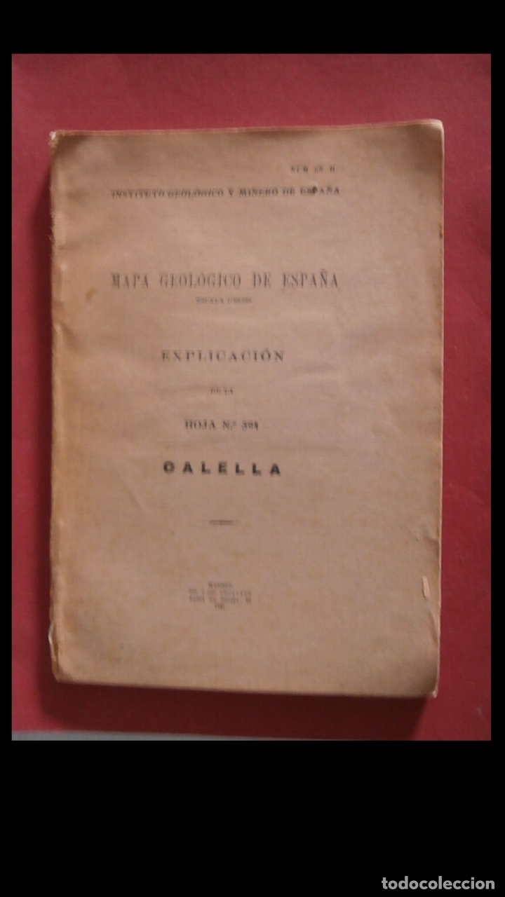 Libros de segunda mano: Mapa Geologico de Espa&ntilde;a. Hoja n&ordm; 394. Calella - Foto 1
