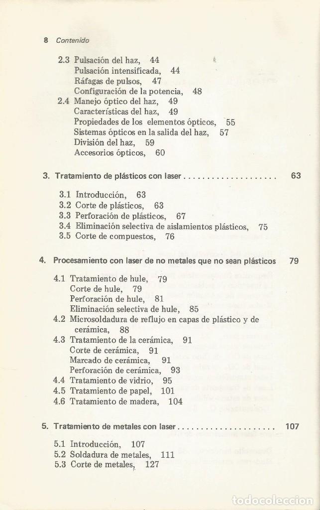 Libros de segunda mano de ciencias: Lasers. Operaci&oacute;n, equipo, uso y dise&ntilde;o. E. E. Coherent. - Foto 4