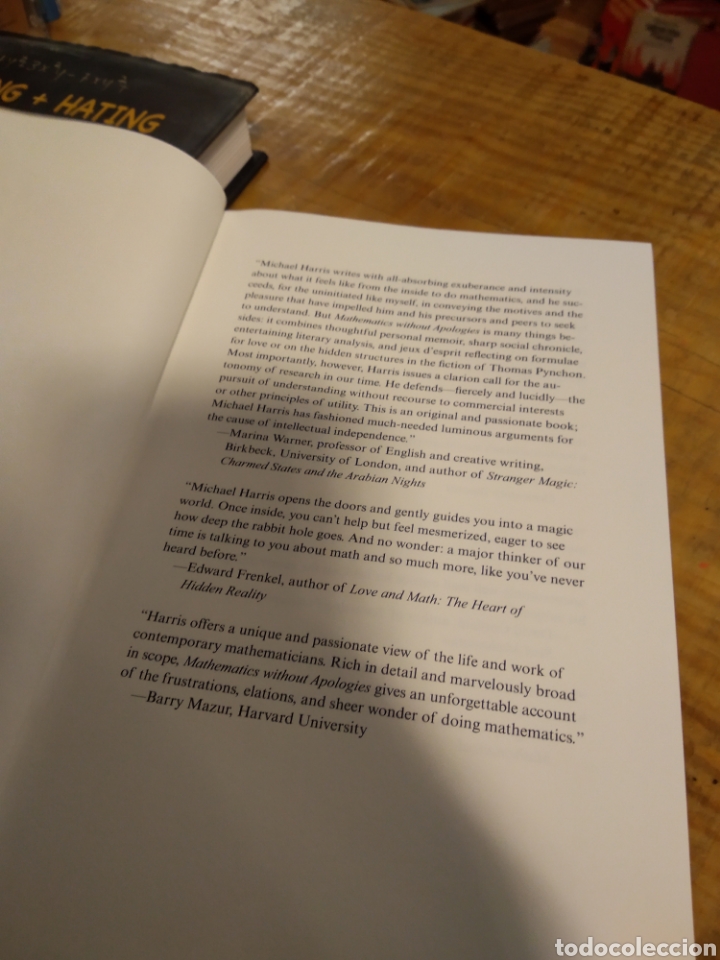 Libros de segunda mano de ciencias: MATHEMATICS. WITHOUT APOLOGIES. MICHAEL HARRIS #3318 - Foto 2