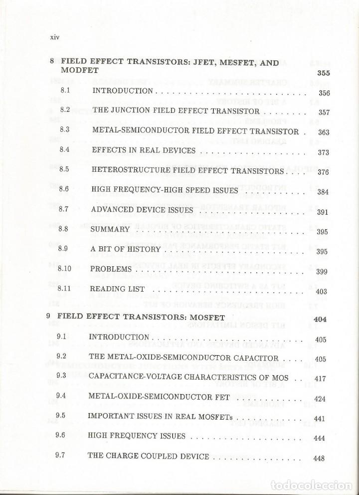 Libros de segunda mano de ciencias: Dispositivos semiconductores. Una introducci&oacute;n.  Jasprit singh. - Foto 4