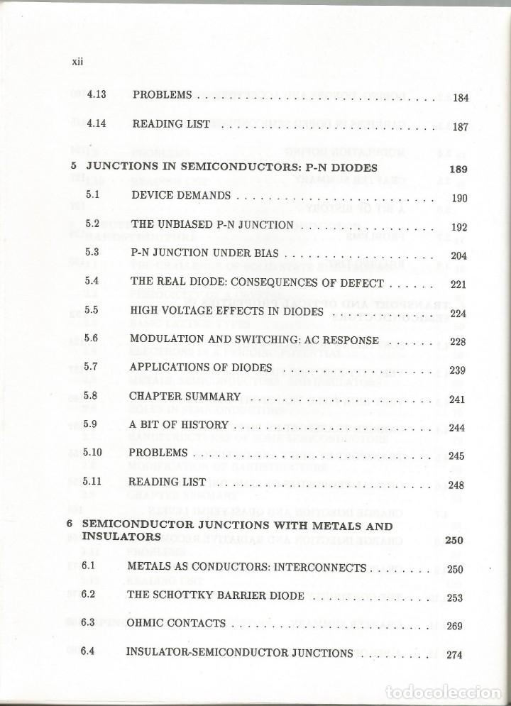 Libros de segunda mano de ciencias: Dispositivos semiconductores. Una introducci&oacute;n.  Jasprit singh. - Foto 5