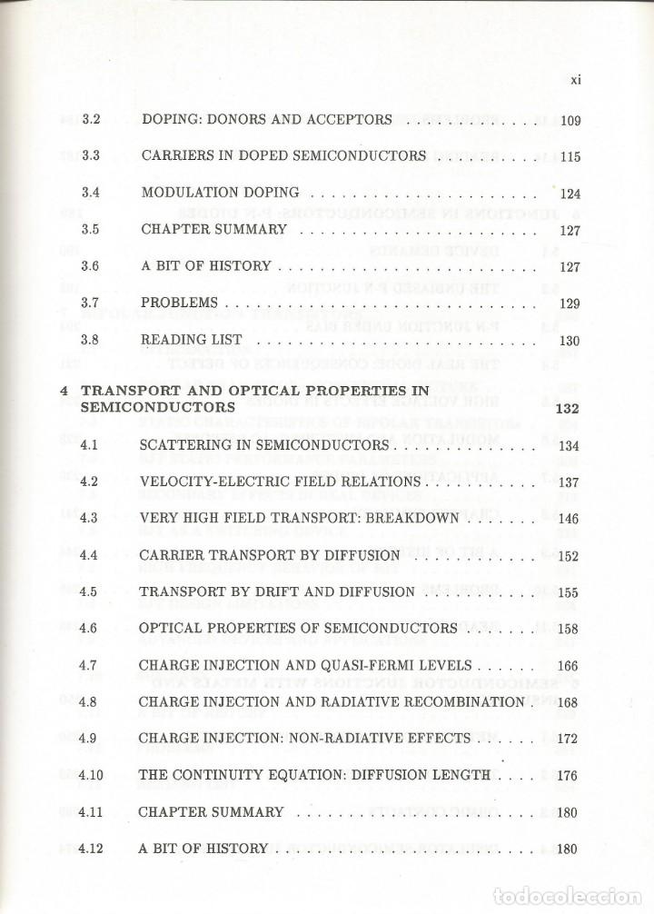 Libros de segunda mano de ciencias: Dispositivos semiconductores. Una introducci&oacute;n.  Jasprit singh. - Foto 8