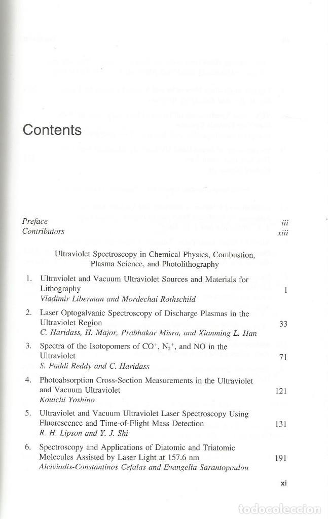 Libros de segunda mano de ciencias: Espectroscop&iacute;a ultravioleta y lasers ultravioleta. Prabhakar Misra-Mark A. Dubinskii. - Foto 2