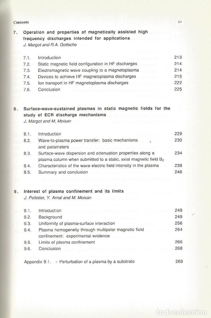 Libros de segunda mano de ciencias: Plasmas exitados por microondas. Michael Moisan. - Foto 6