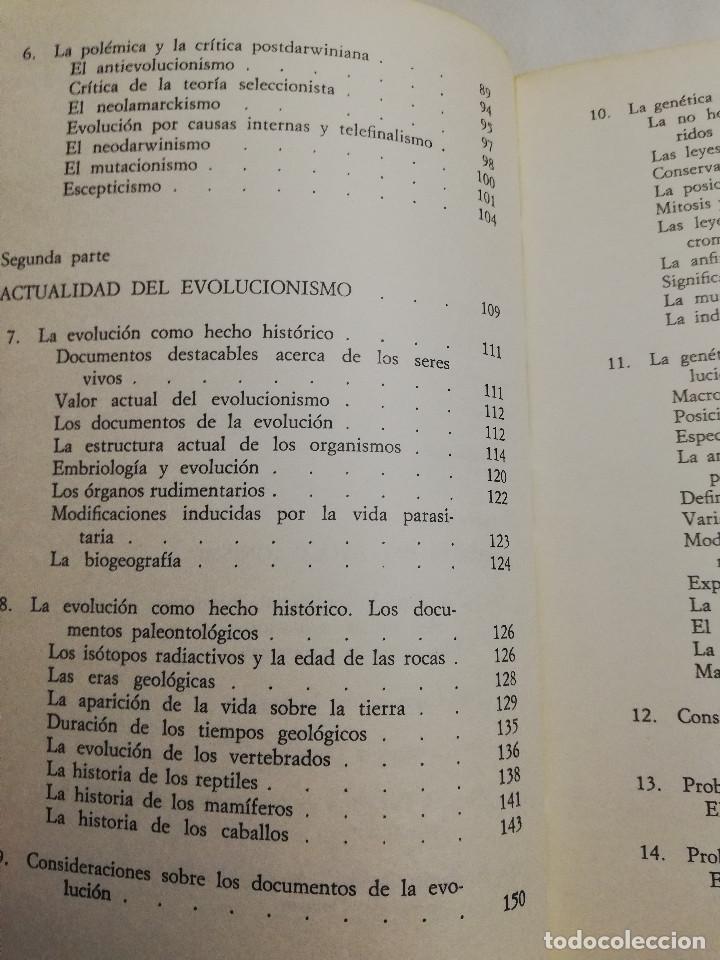 Libros de segunda mano: EL EVOLUCIONISMO (GIUSEPPE MONTALENTI) - Foto 5