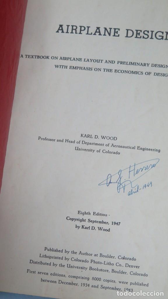 Libros de segunda mano de ciencias: Airplane Design. KARL D. WOOD - Foto 3