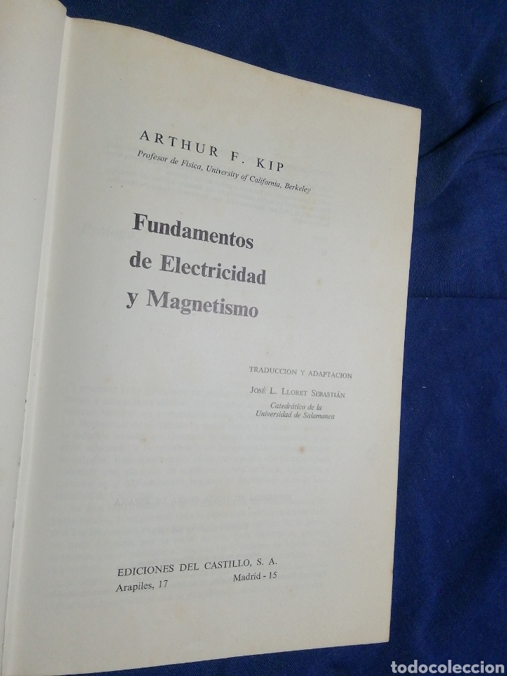 Libros de segunda mano de ciencias: FUNDAMENTOS DE ELECTRICIDAD Y MAGNETISMO . KIP - Foto 2