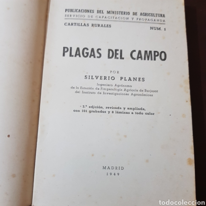 Libros de segunda mano: PLAGAS DEL CAMPO 1949SILVERIO PLANES - Foto 2